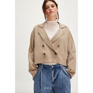 Free People We The Free Sadie Crop Sweater Blazer